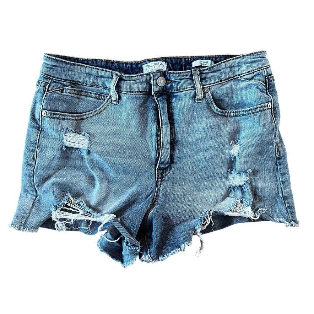 Sofia Jeans by Sofia Vergara Shorts, Raw Edge, Light Wash | 10